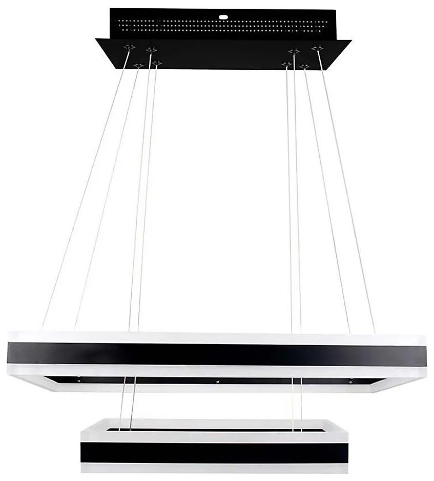 LED Stmievateľný luster na lanku LED/113W/230V 3000K čierna
