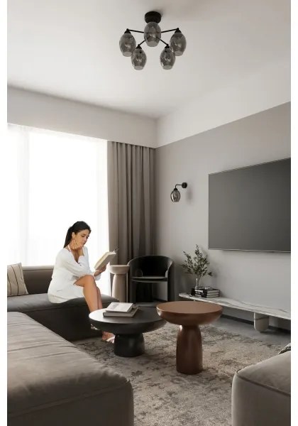 Sollux SL.1143 - Nástenná lampa FILLAN 1xE27/60W/230V čierna