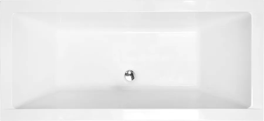 Besco Voľne stojaca vaňa zo sanitárneho kompozitu Vera CC/BP 180x80, bez prepadu BESCO-Typ výpuste: Alcaplast Click-Clack s vrchným čistením, čierna …