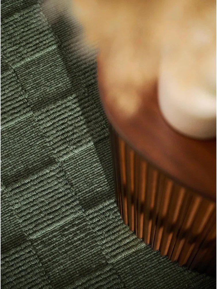 Tmavozelený ručne tkaný vlnený behúň 80x200 cm Scala – Villeroy&amp;Boch