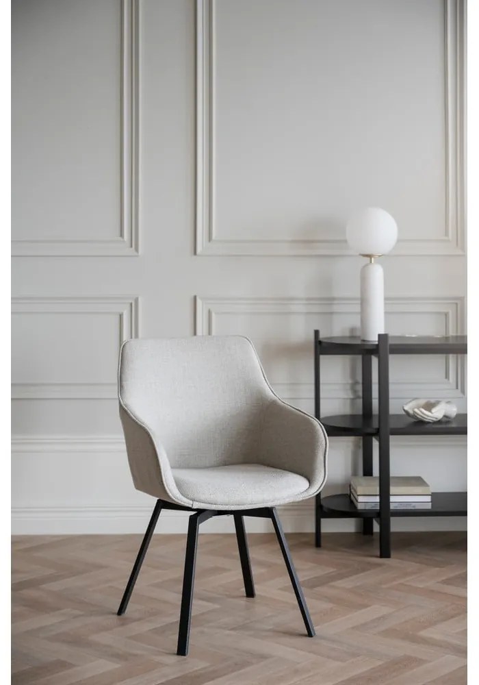 Sivé čalúnené jedálenské kreslá v súprave 2 ks Alison – Rowico