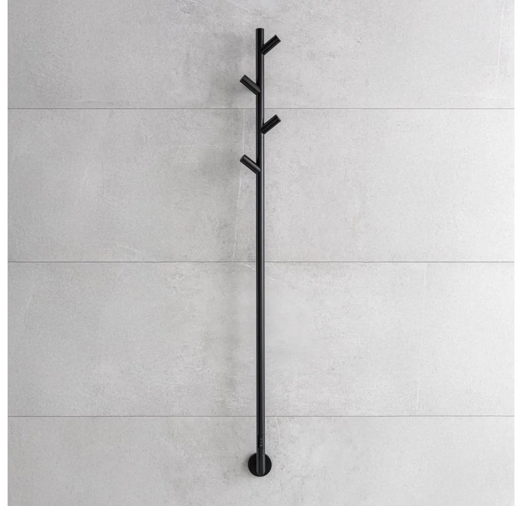 P.M.H. LS1B - Elektrický sušiak na uteráky LISA, 24 W/230 V, 170 cm, IP44, čierny