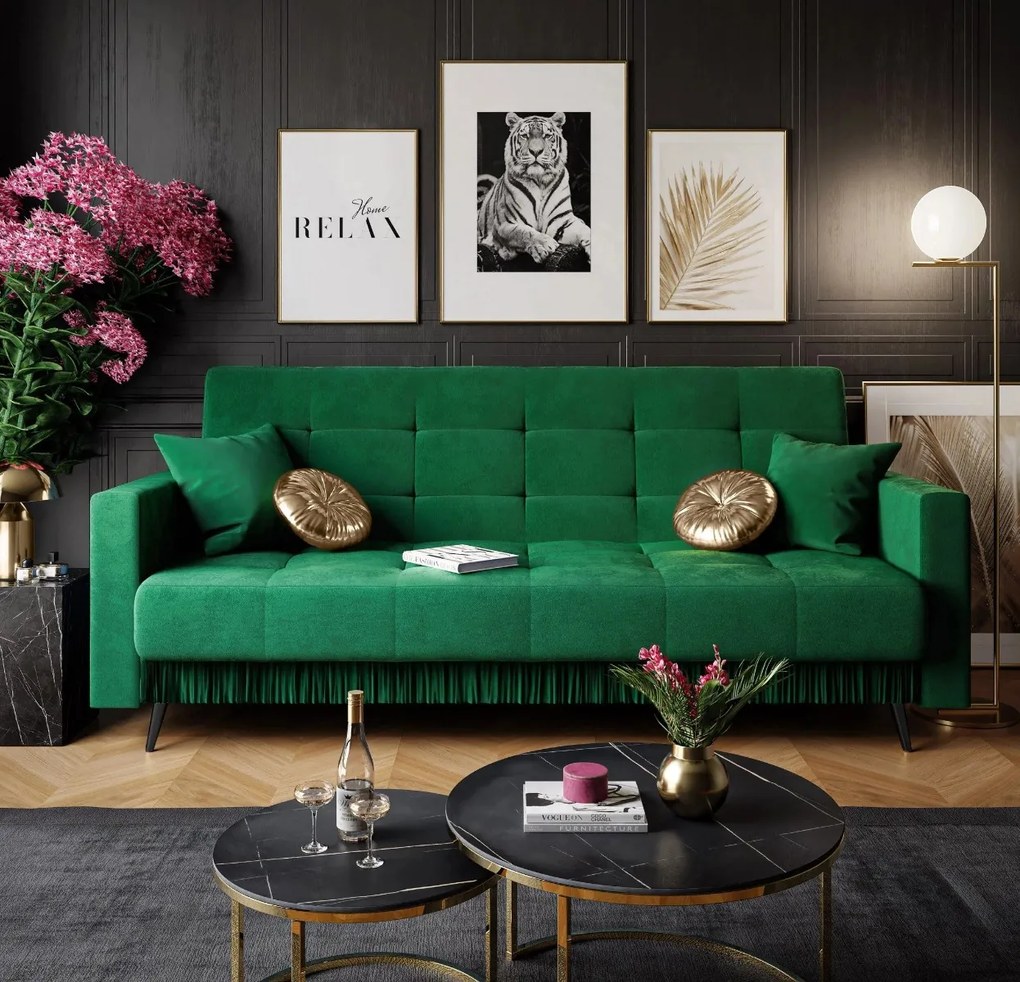 ELEGANTNÁ POHOVKA TIFFANY SO SPANÍM A ÚLOŽNÝM PRIESTOROM FRENCH VELVET 658