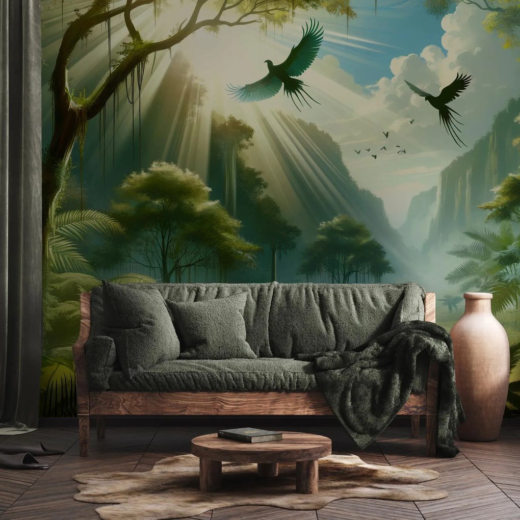 Fototapeta - Papagáje v divočine (147x102 cm)