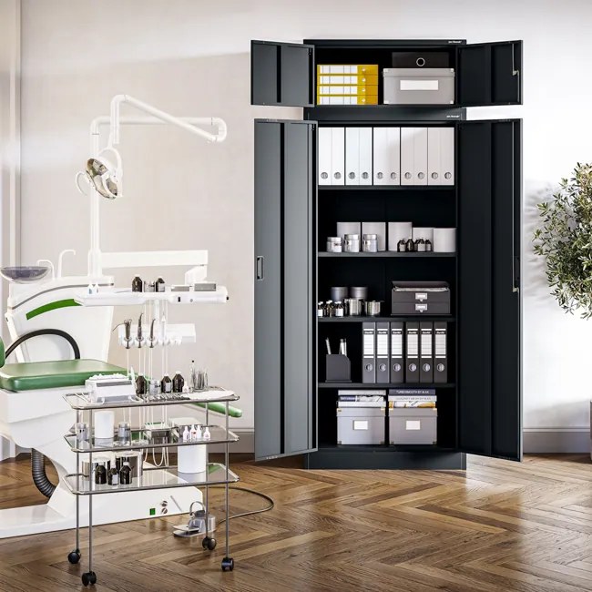 Kovová skriňa JAN Compact 1750 x 800 x 400 mm, antracitová