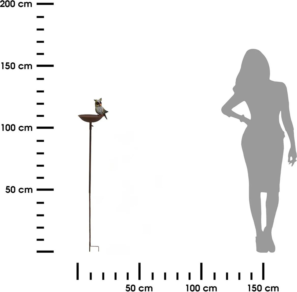 Kŕmidlo pre vtáky OWL 124,5 cm hnedé