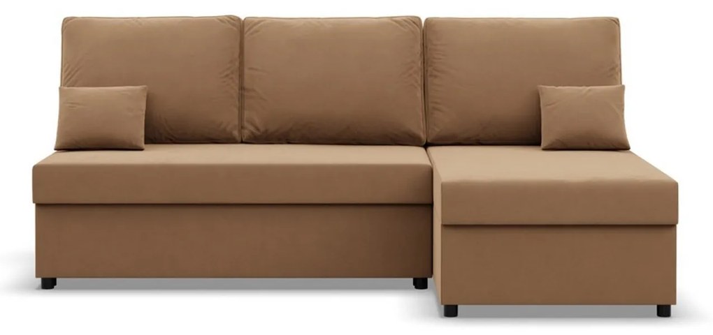 Rohová rozkladacia sedacia súprava DELI Hnedá I