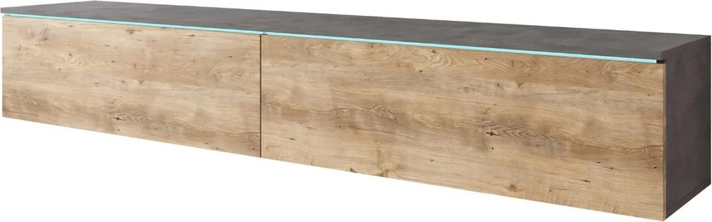 TV skrinka LED matera/gaštan Lowboard D180