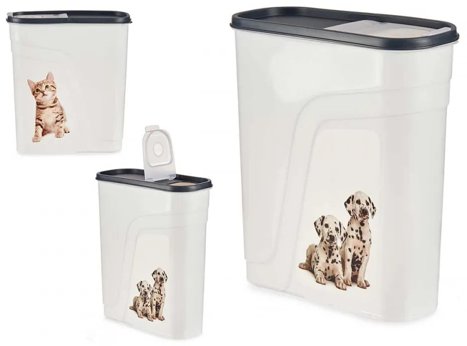 Biely plastový box na granule 4l