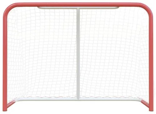 vidaXL Hokejová bránka červeno-biela 153x60x118 cm oceľ a polyester-