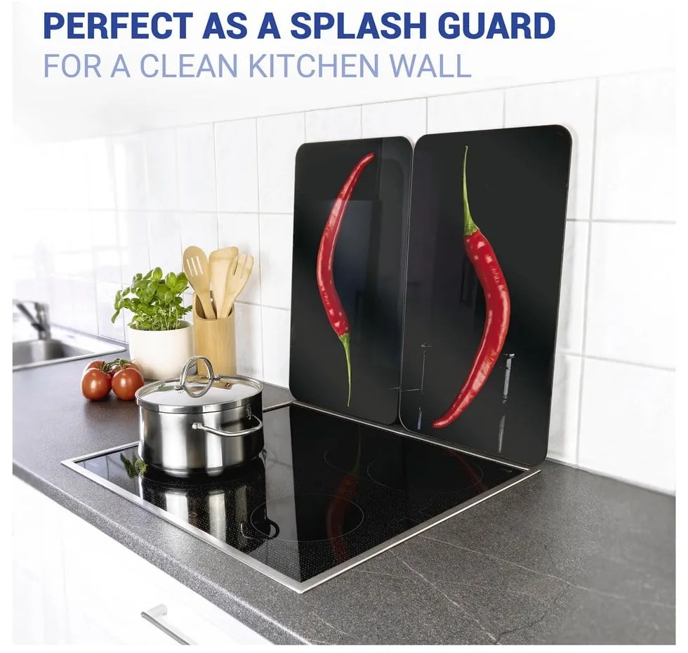 Sada 2 sklenených krytov na sporák Wenko Peperoni