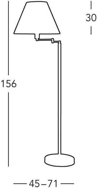 Kolarz 264.41.4 - Stojacia lampa HILTON 1xE27/60W/230V
