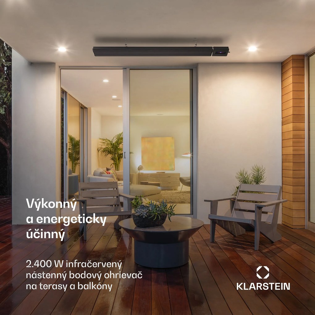 Blumfeldt Cosmic Beam Smart 24, infračervený ohrievač, 2400 W, ovládanie cez aplikáciu, čierny