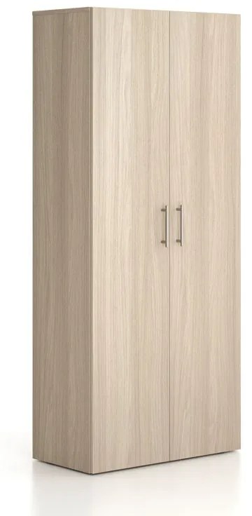 Kancelárska skriňa vysoká SOLID, 800 x 400 x 1830 mm, dub prírodný