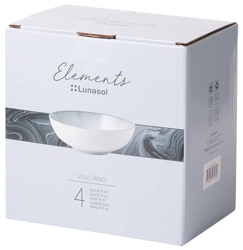 Miska 18 cm set 4 ks -  Elements Vulcano - 492701