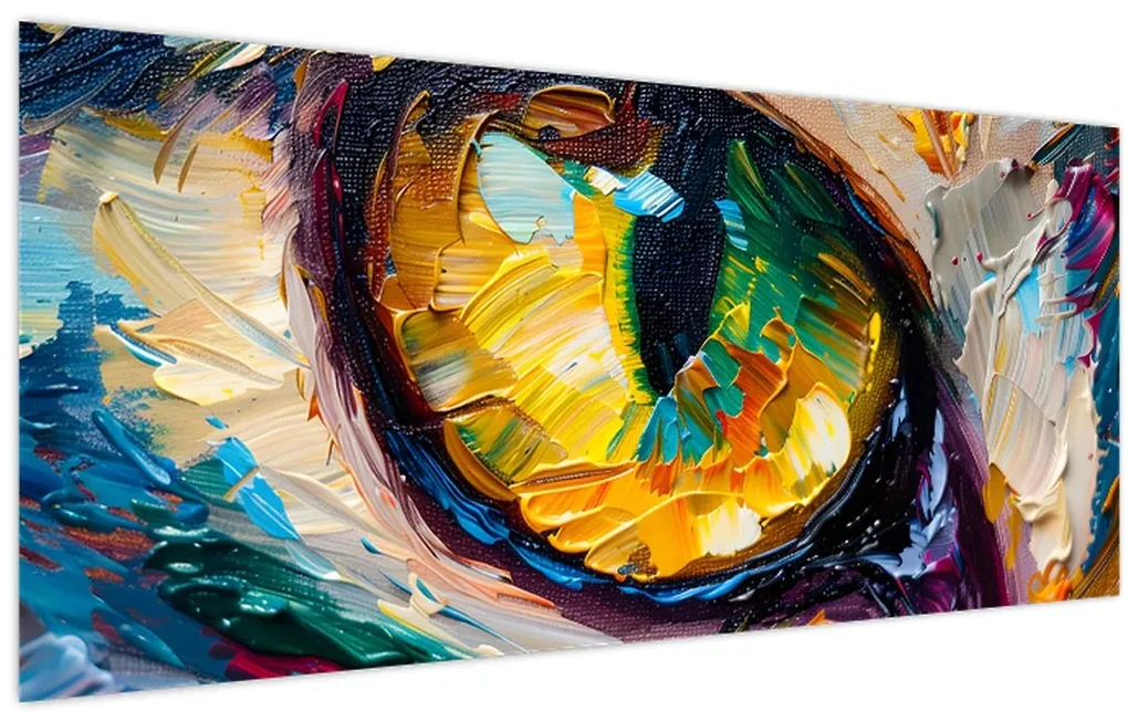 Obraz - Maľba mačacieho oka (120x50 cm)
