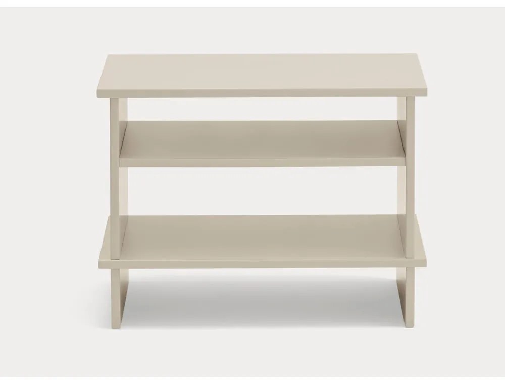 Krémovobiely nočný stolík s poličkami Inari – Teulat