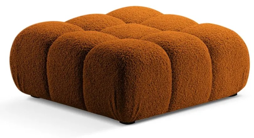 Oranžová modulárna podnožka z textílie bouclé Bellis – Micadoni Home