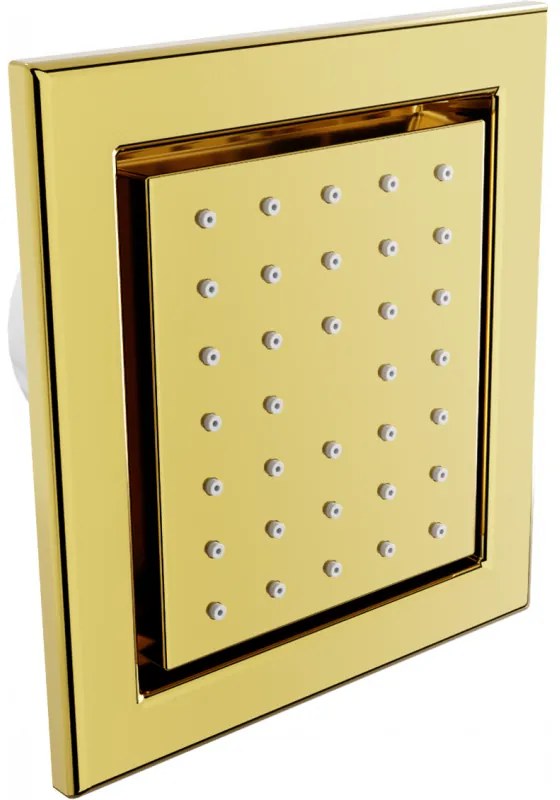 Mexen - podmietková sprchová tryska, štvorcová, 130x120 mm, zlatá, 79365-50