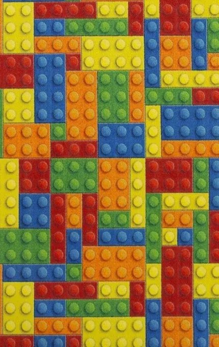 Detský koberec kocky lego viacfarebný