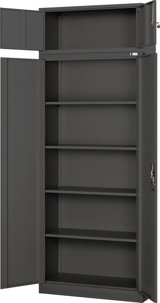 Nadstavec na skriňu, antracitový, 900x380x400 mm: EWA