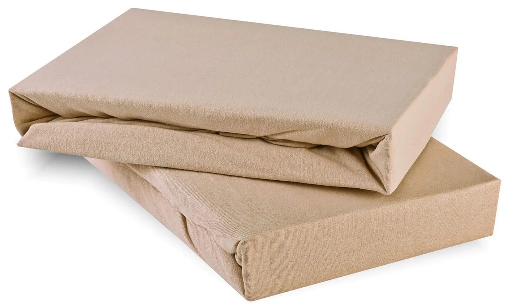 Plachta posteľná cappuccino jersey EMI: Plachta 200x200