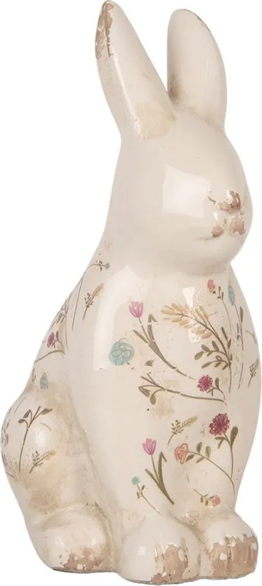 Keramická dekorácia králik s kvietkami Floral Cartoon L - 16*12*28 cm