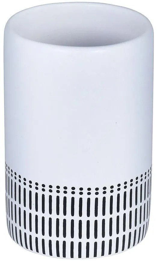 Etno kozmetický pohár  biely 8191