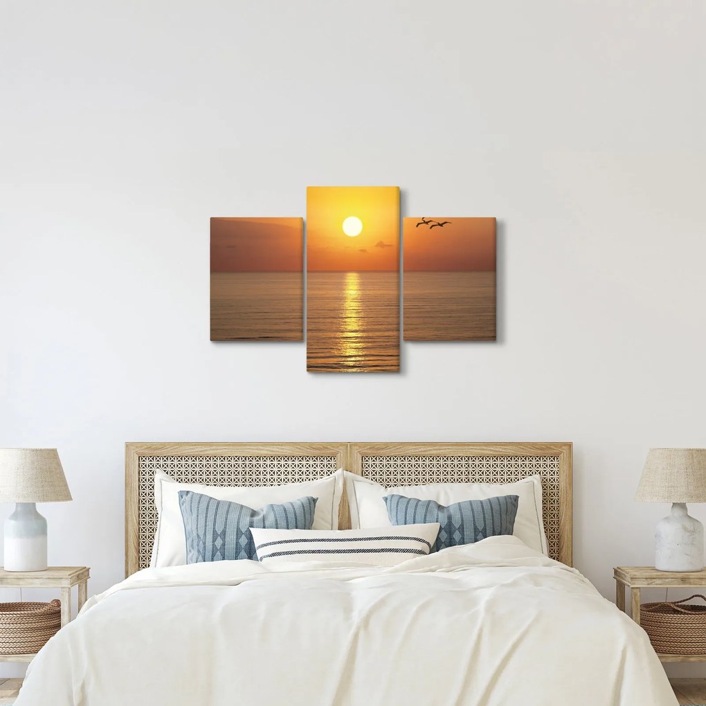 Obraz - Západ slnka nad oceánom (90x60 cm)
