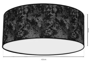 Stropné svietidlo SATINO 2xE27/60W/230V čierna/šedá