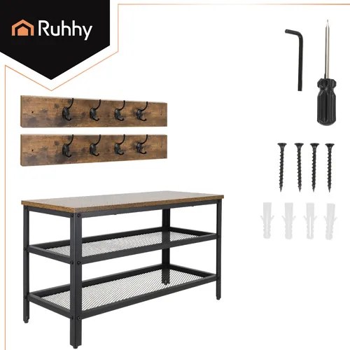 Stojan na topánky s vešiakom 73 cm RUHHY 27037