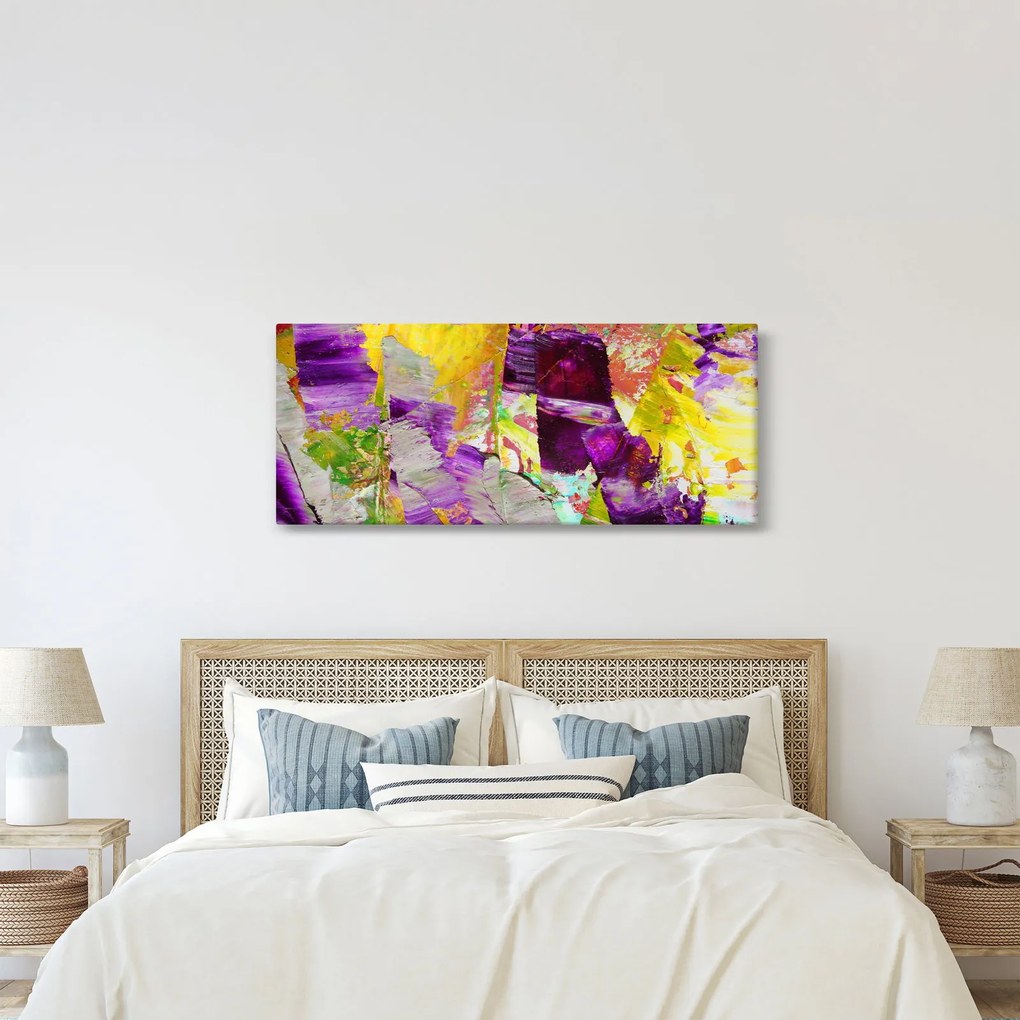 Obraz abstrakcie - maľba (120x50 cm)