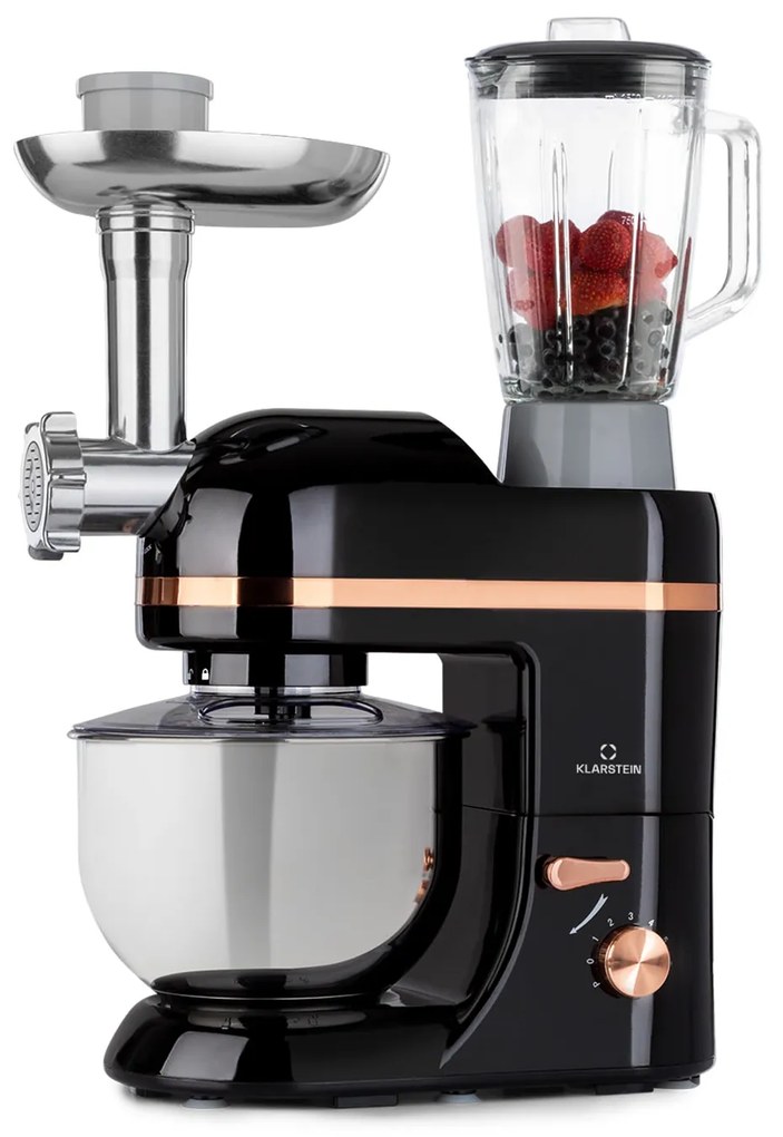 Klarstein Lucia Elegance, kuchynský robot, mixér, mlynček na mäso, 1800 W, bez BPA