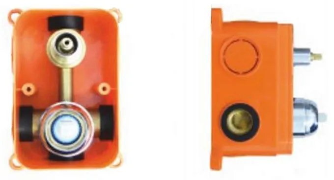 Mereo, Sprchová podomietková batéria s prepínačom, Sonáta, Mbox, guľatý kryt, MER-CB60106B