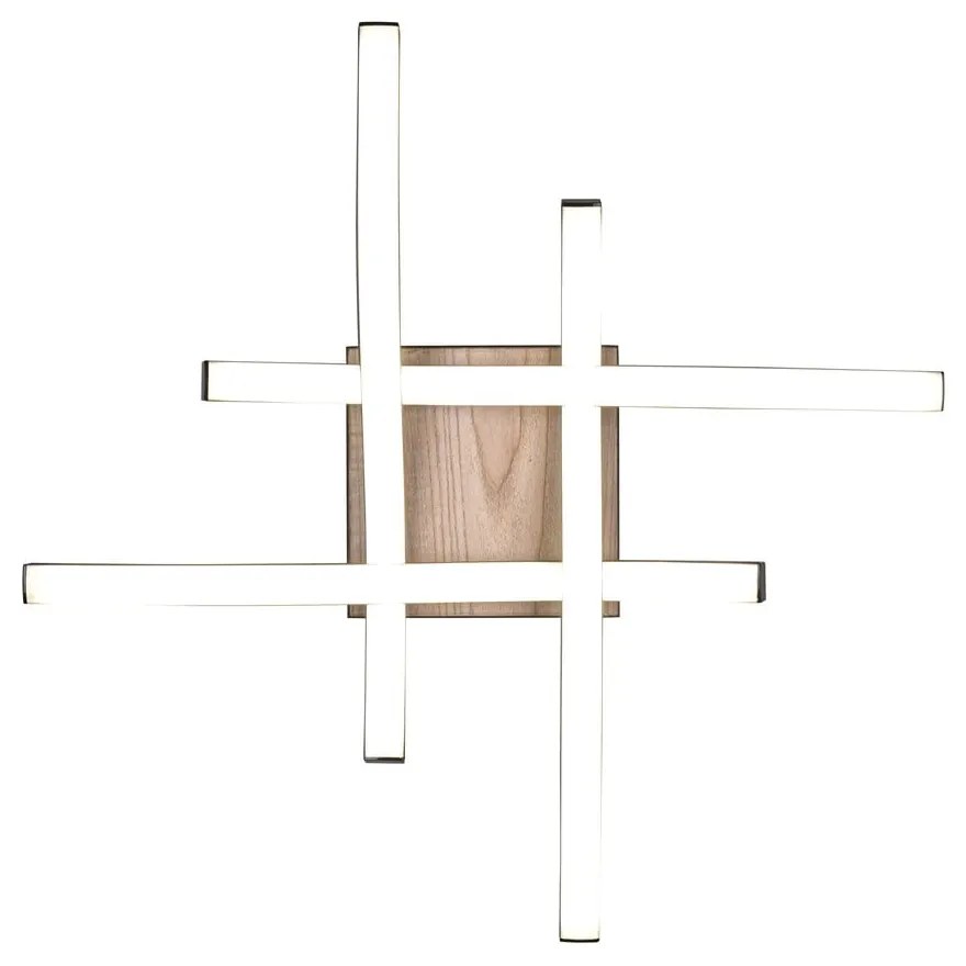 Čierno-hnedé LED stropné svietidlo 46x46 cm Route – Trio