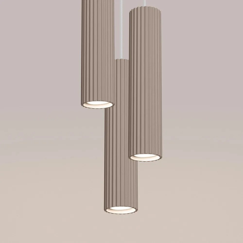 Taupe kovové závesné svietidlo ø 19,5 cm Gleam – Sollux