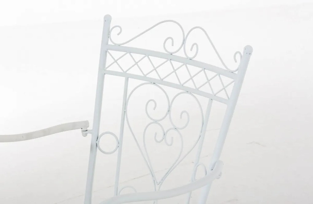 Kovová stolička Sheela s područkami - Biela