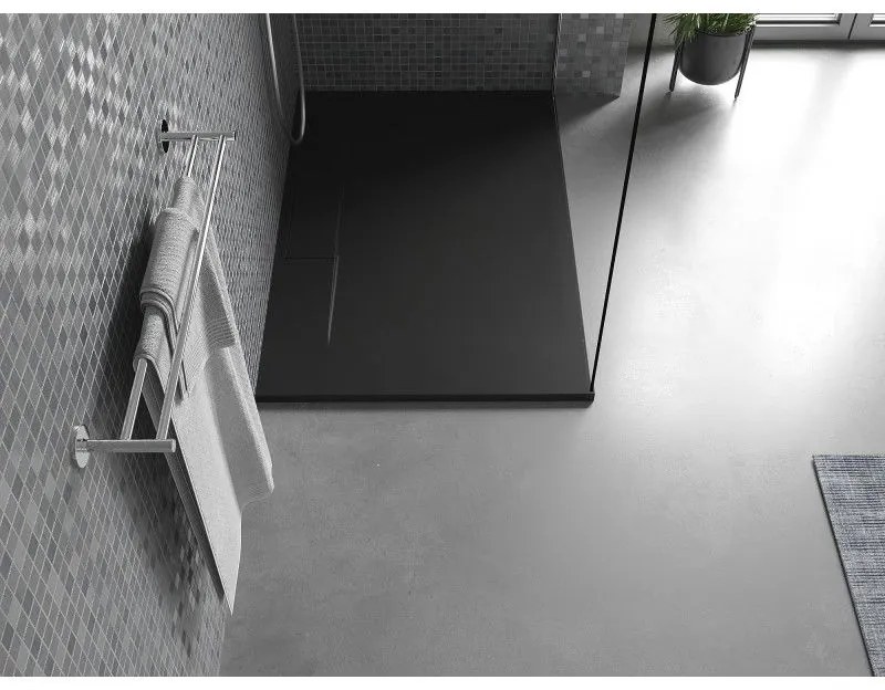 Mexen Egon, SMC obdĺžniková sprchová vanička 100 x 90 cm, čierna, 4R709010