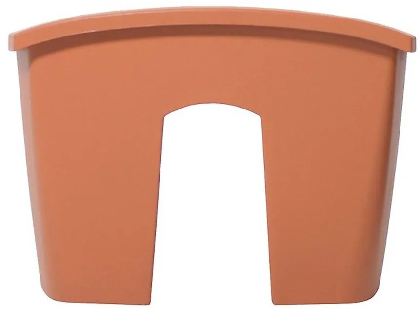 Kvetináč na zábradlie Crown  DCRO240 19511 R624 terakota
