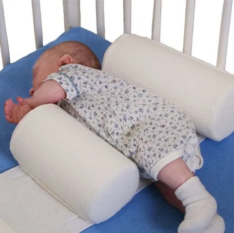 Polohovacie valčeky do postieľky, béžové