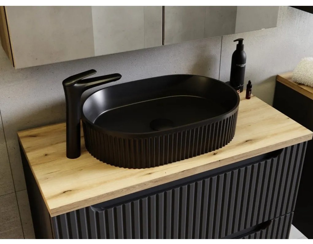Umyvadlová skříňka Nova Black D2 82-80-2S černá