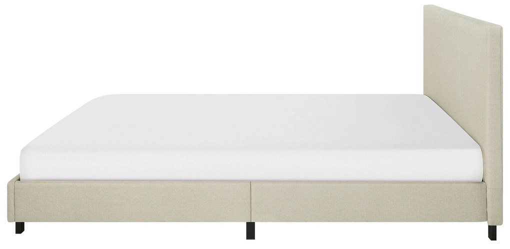 Čalúnená posteľ béžová 180 x 200 cm ALBI Beliani