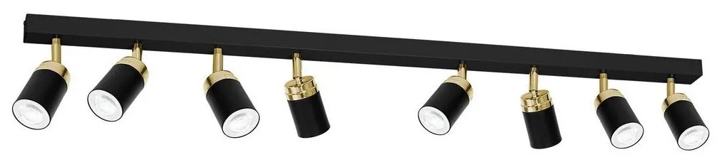 Bodové svietidlo RENO 8xGU10/8W/230V čierna/zlatá
