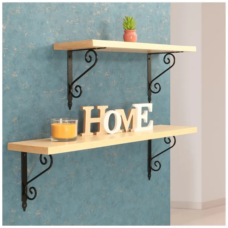 Polica na stenu s konzolou Runa 50 cm BUK