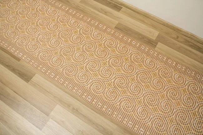 Kúpeľňová penová rohož Softy-tex 830 hnedá / béžová / krémová