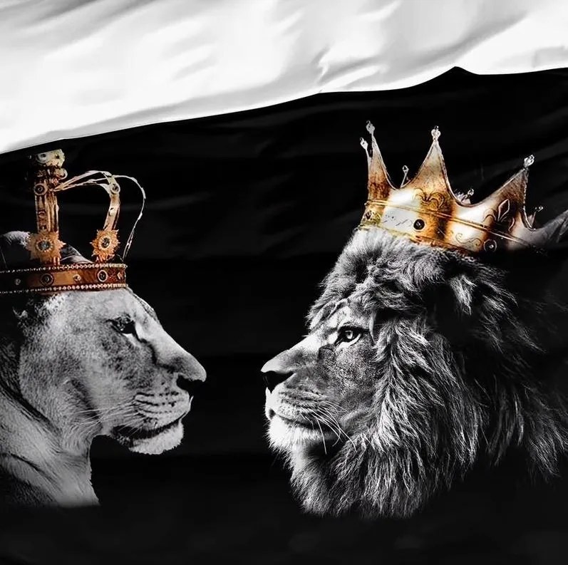Posteľné obliečky Q&K LIONS 7-dielna sada 140x200 cm