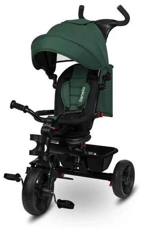 Lionelo - Detská trojkolka HAARI zelená/čierna