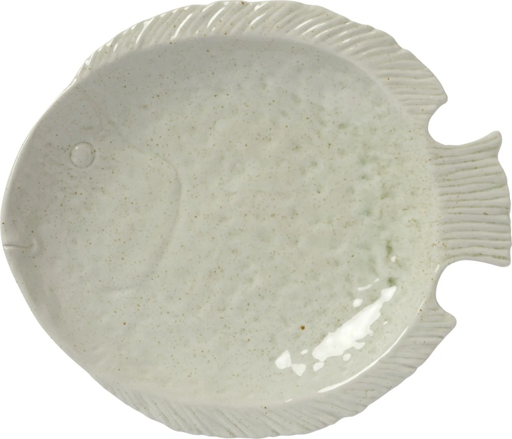 Ib Laursen Kameninová tácka Fish Ocean White