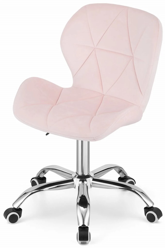 PreHouse Otočná stolička zamat AVOLA - ružová