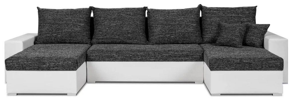 Rohová sedacia súprava s funkciou spania LEO-U Sivá/sivá